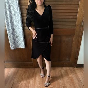 Allen Schwartz black velvet dress